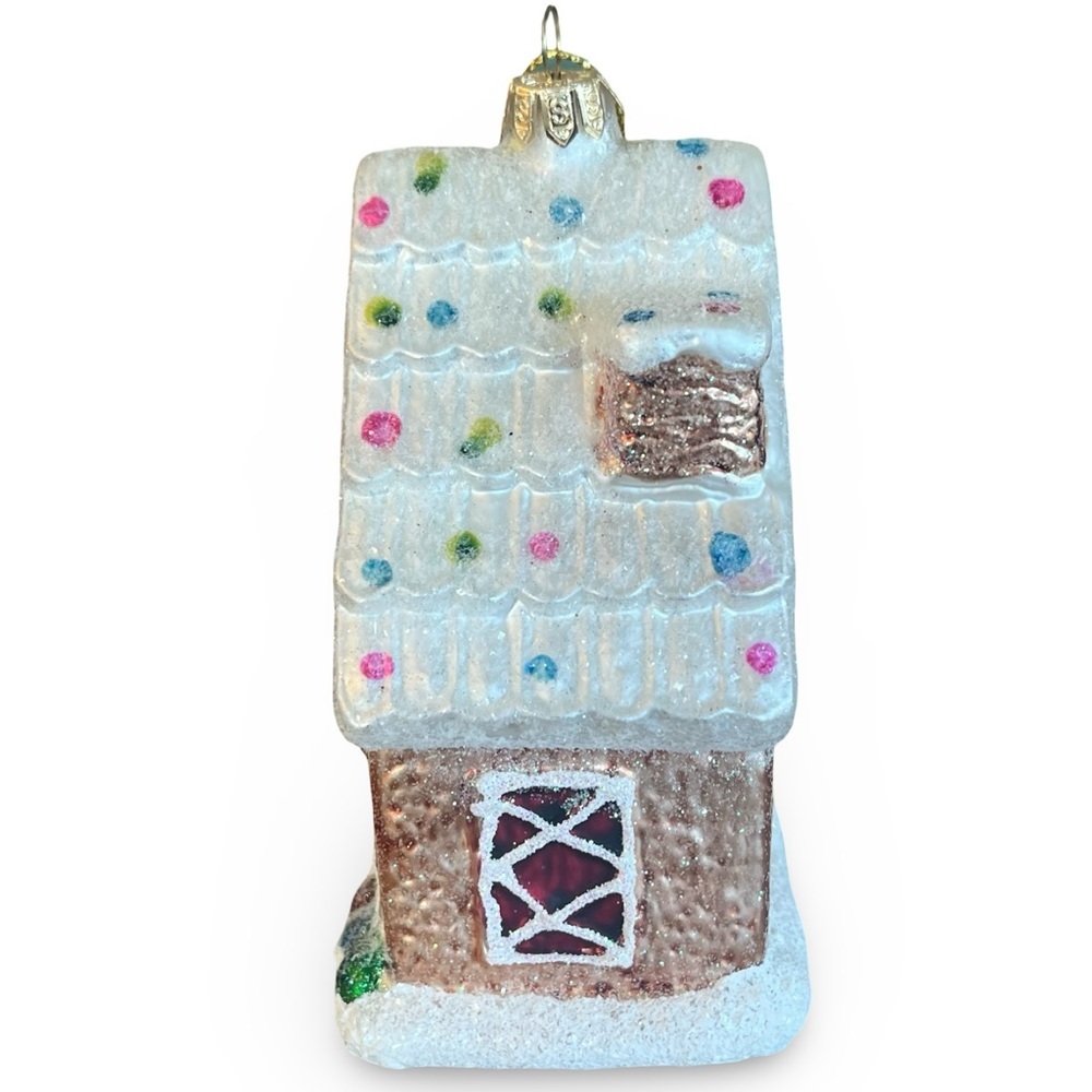Northlight Glittered Gingerbread House Glass Christmas Ornament - Picture 4 of 7